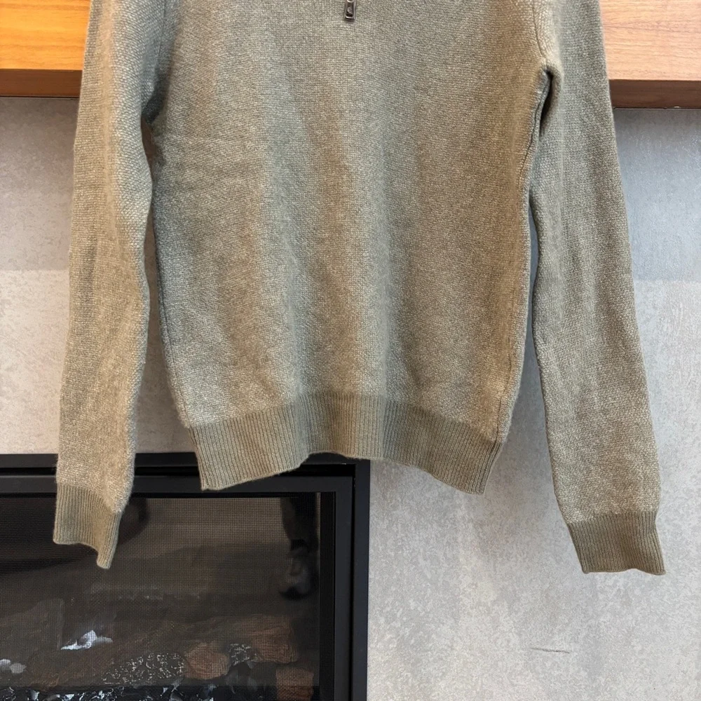 Ralph Lauren Purple Label Birdseye Cashmere Quarter Zip Slim Fit Sweater Sz S - Picture 5 of 14